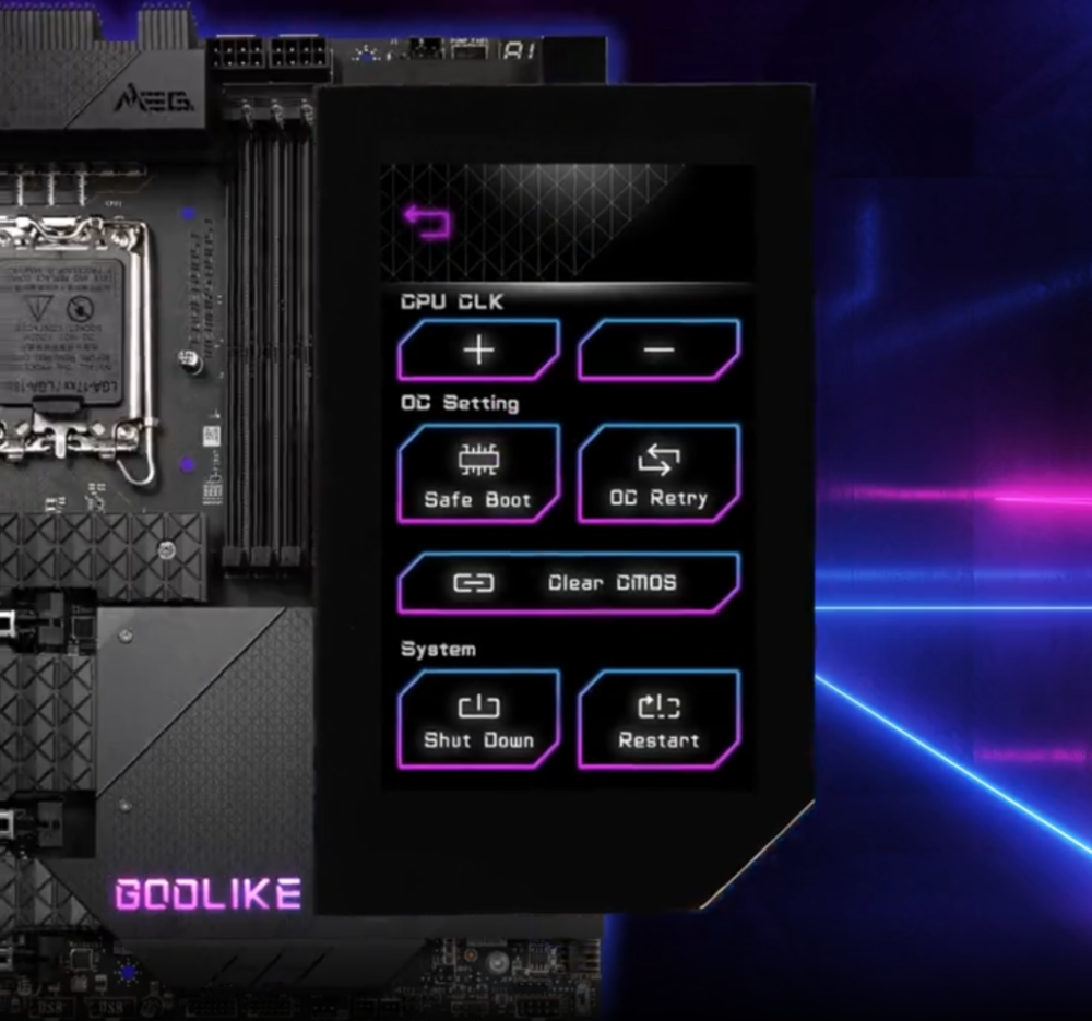 MSI MEG Z690 GODLIKE Touch Panel iPhone 1 1030x963 1