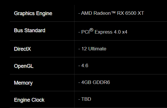 ASROCK RX6500XT
