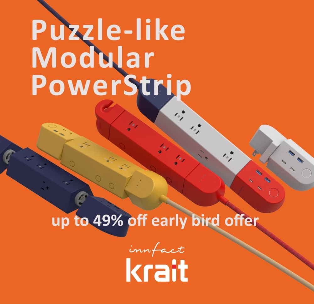 INNFACT announced Krait Puzzle like Modular PowerStrip on INDIEGOGO banner1