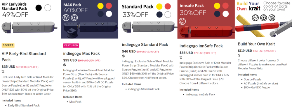 INNFACT announced Krait Puzzle like Modular PowerStrip on INDIEGOGO banner3
