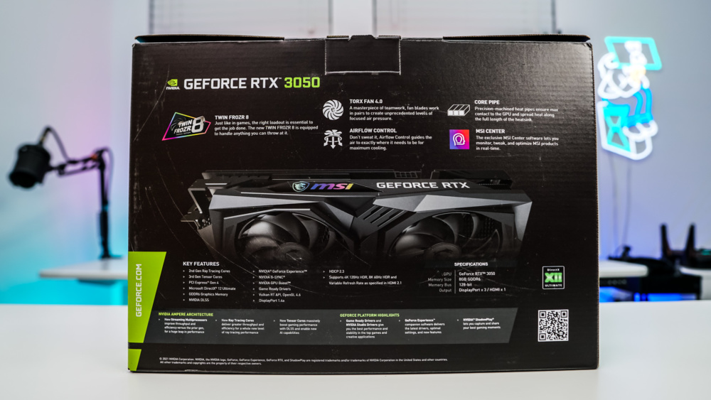 MSI GeForce RTX 3050 Gaming X 8G Graphics Card
