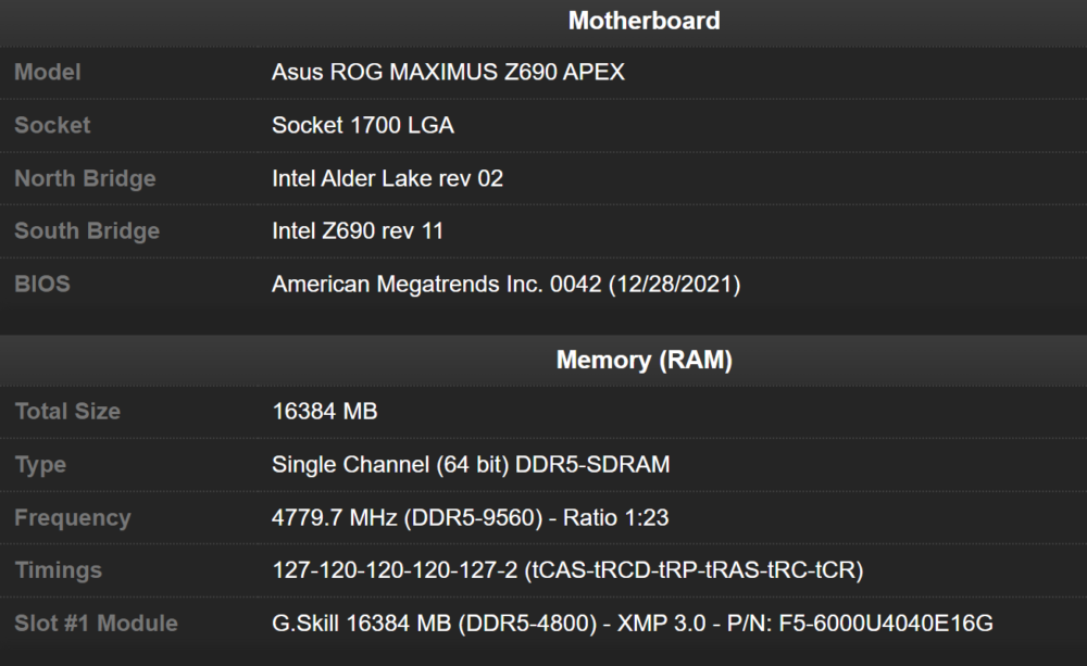 GSKILL DDR5 9560