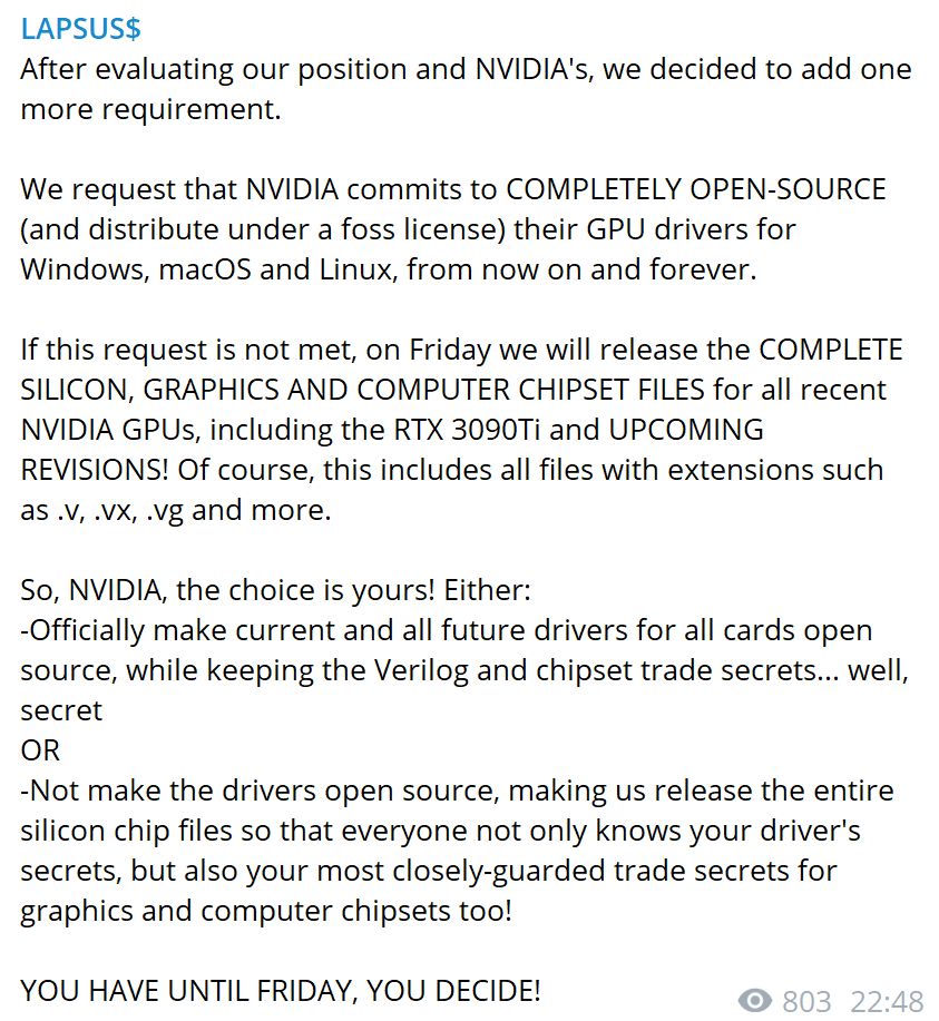 Lapsus Ransom NVIDIA