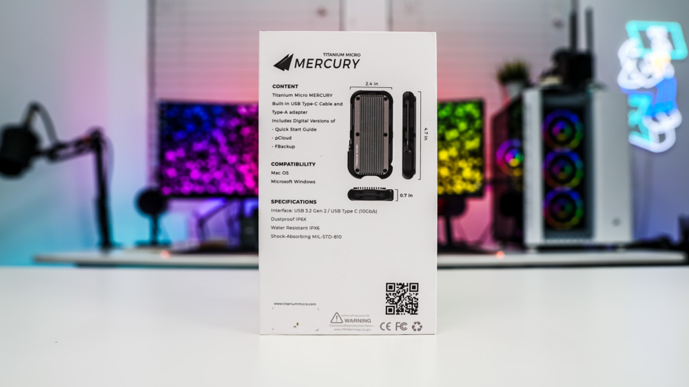 Titanium Micro Mercury 2TB Portable Solid State Drive