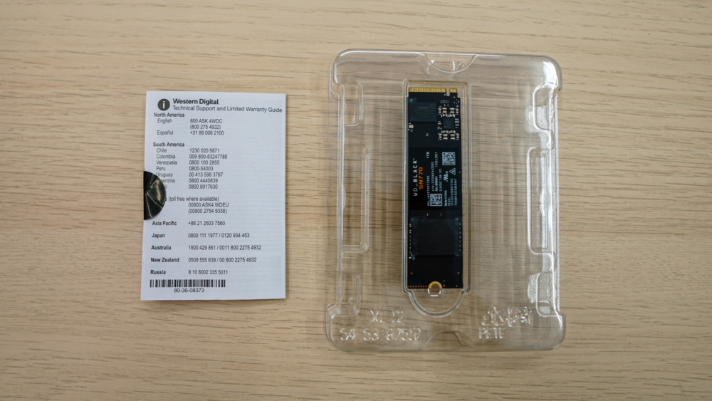 WD Black SN770 Gen4 NVMe Solid State Drive
