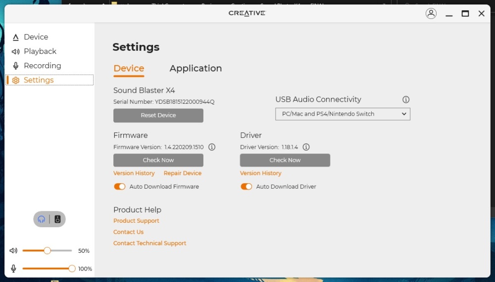 Creative Sound Blaster X4
