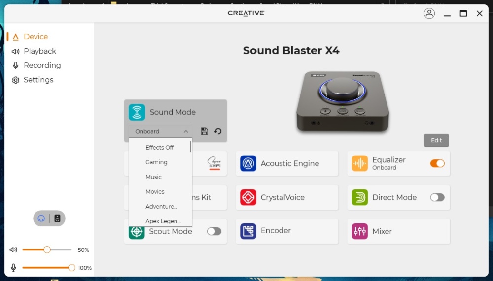 Creative Sound Blaster X4