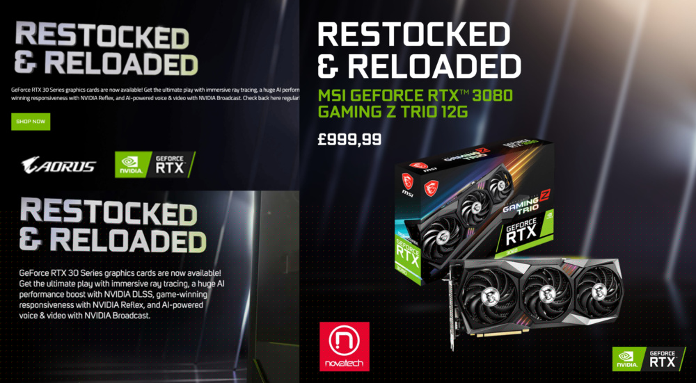 Restocked Reloaded NVIDIA
