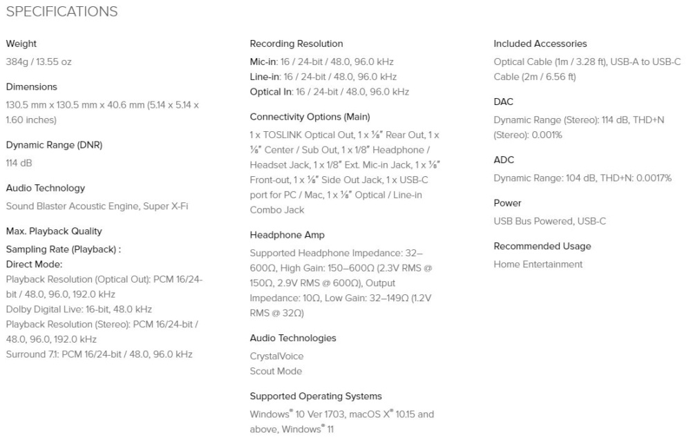 Creative Sound Blaster X4
