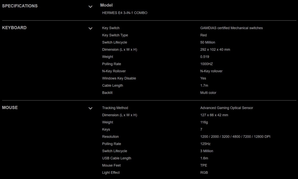 hermes e4 specs