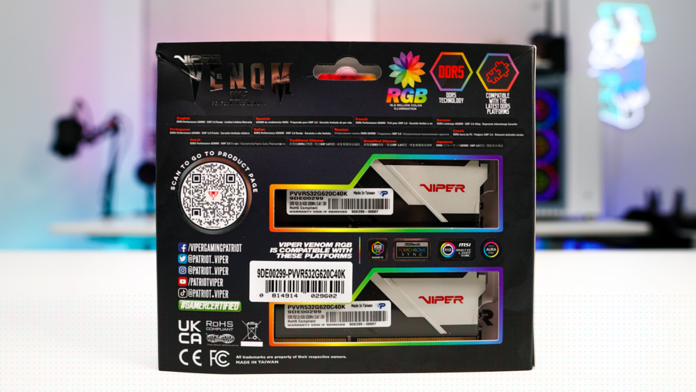 Patriot Viper Venom DDR5-6200 32GB Memory Kit