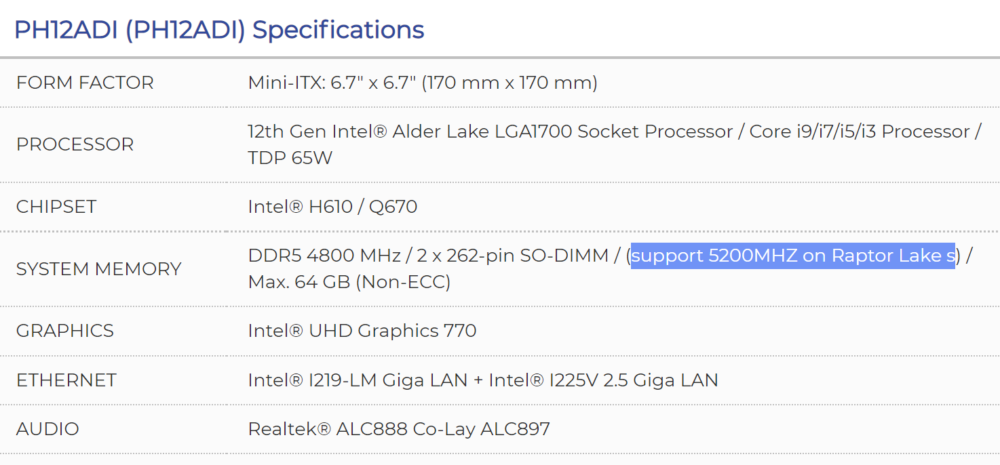 Intel Raptor LakeS 1