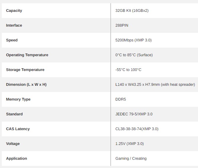 lexar ares specs