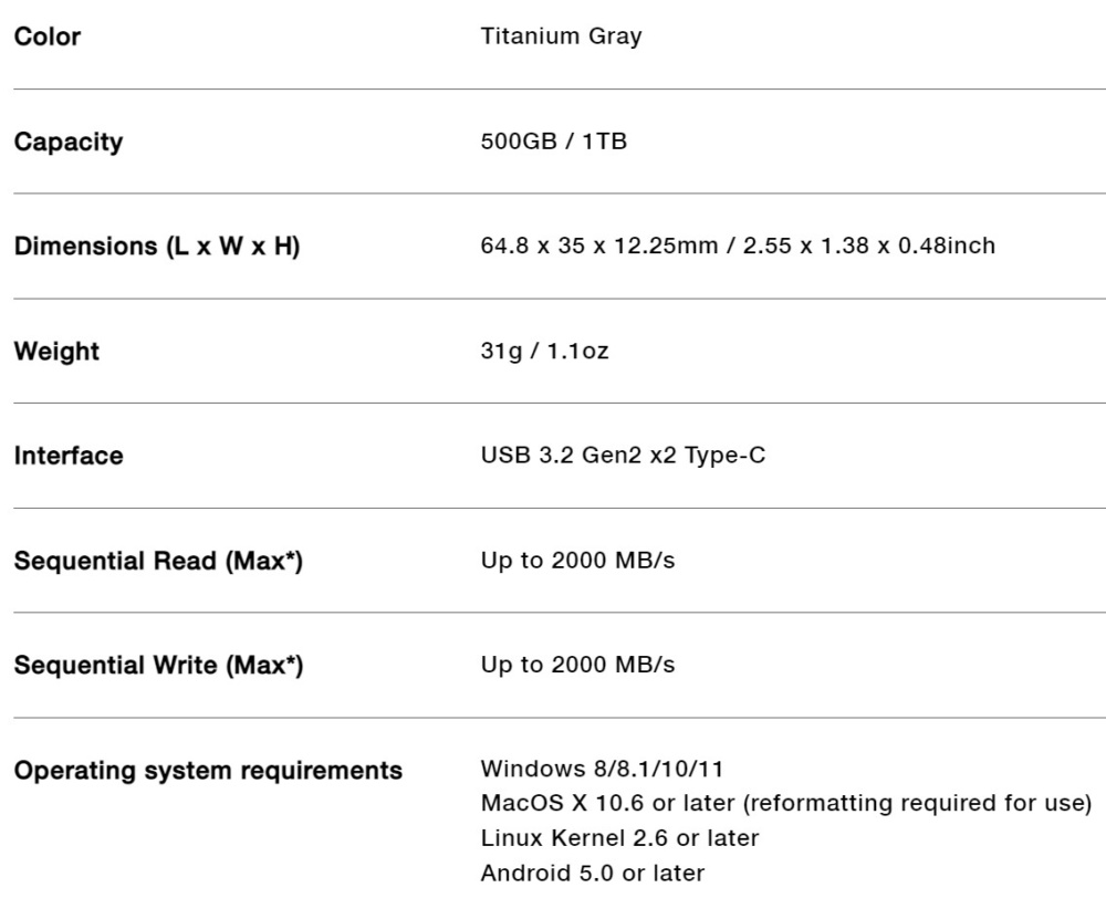 se880 specs