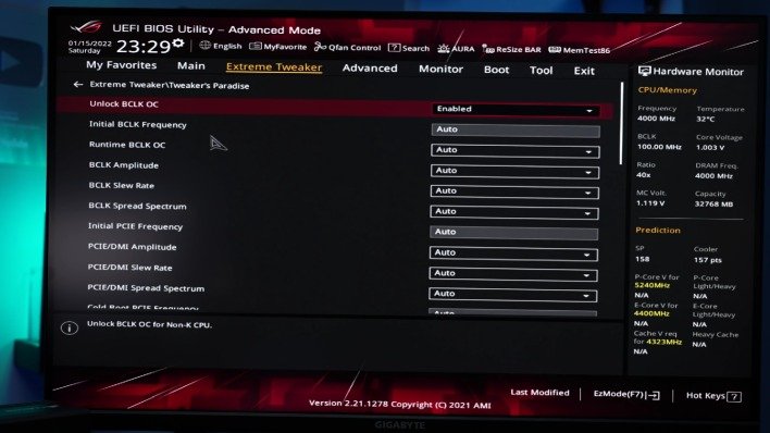 small der8auer unlock bclk bios