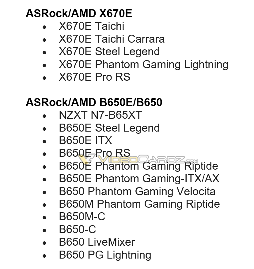ASROCK AMD 600 SERIES
