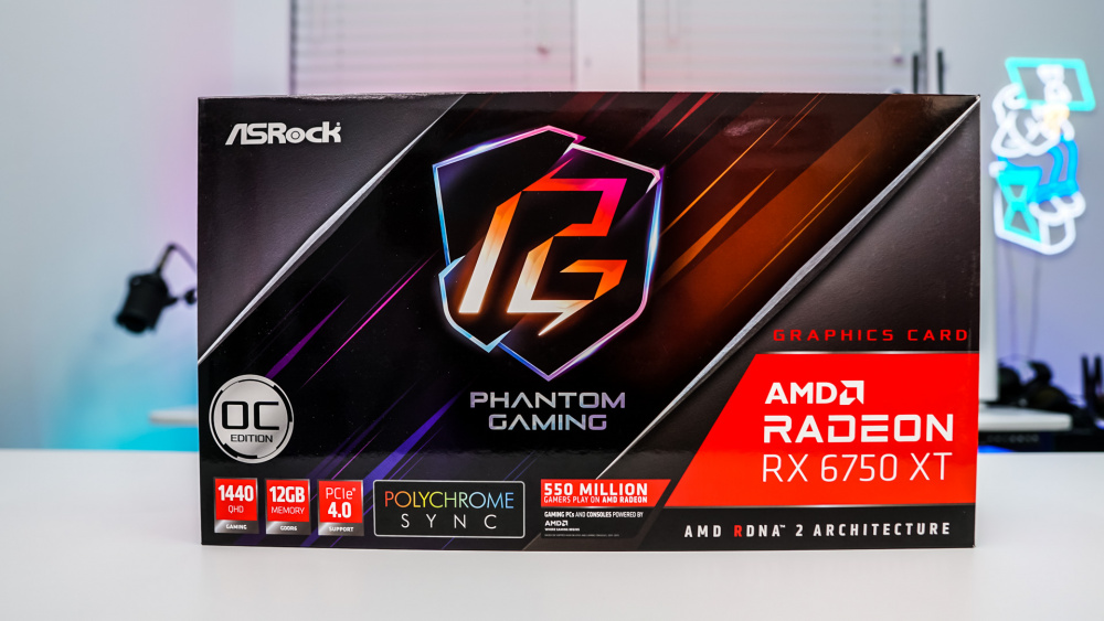 ASRock Radeon RX 6750 XT Phantom Gaming D OC 12GB Graphics Card
