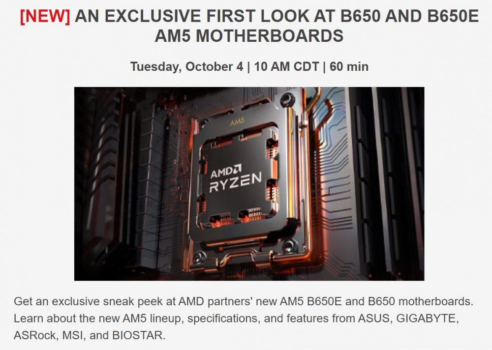 AMD B650 webinar