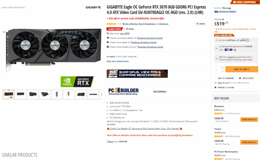 NVIDIA GeForce RTX 3070 Graphics Card Deal 1480x922 1