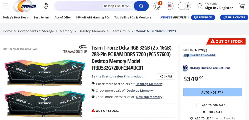TeamGroup DDR5 7200