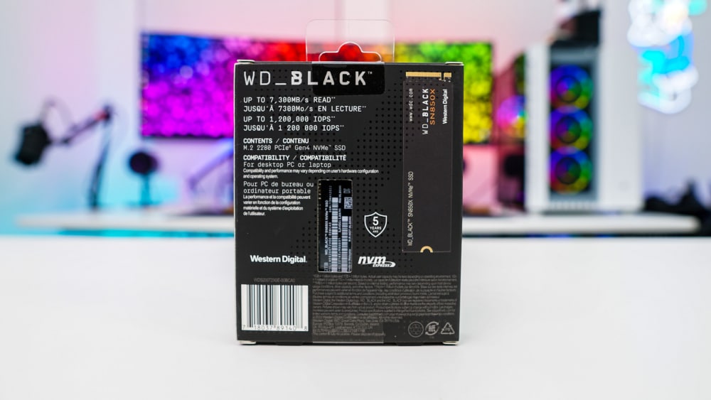 WD Black SN850X Gen4 NVMe Solid State Drive