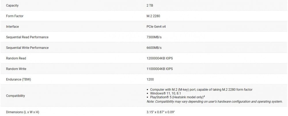 wd black sn850x specs