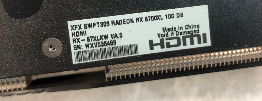 XFX RADEON 6700 1