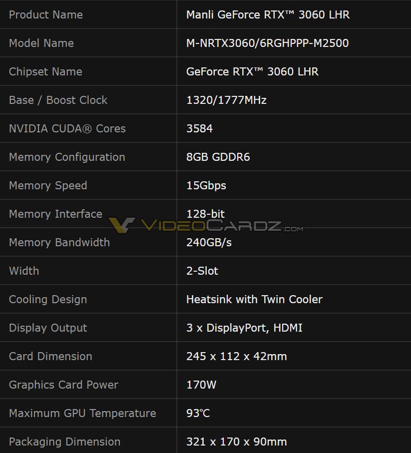 rtx 3060 8gb 3
