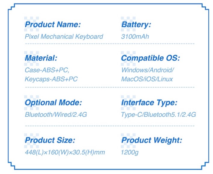 melgeek pixel specs