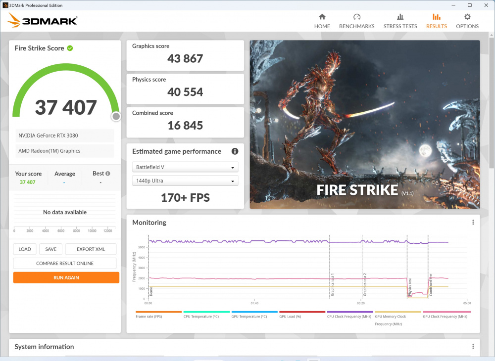 msi mpg x670e carbon wifi 3dmark fire