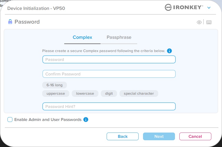 IronKey Vault Privacy 50C