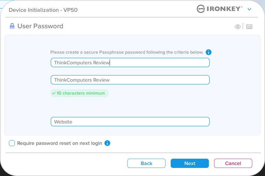 IronKey Vault Privacy 50C