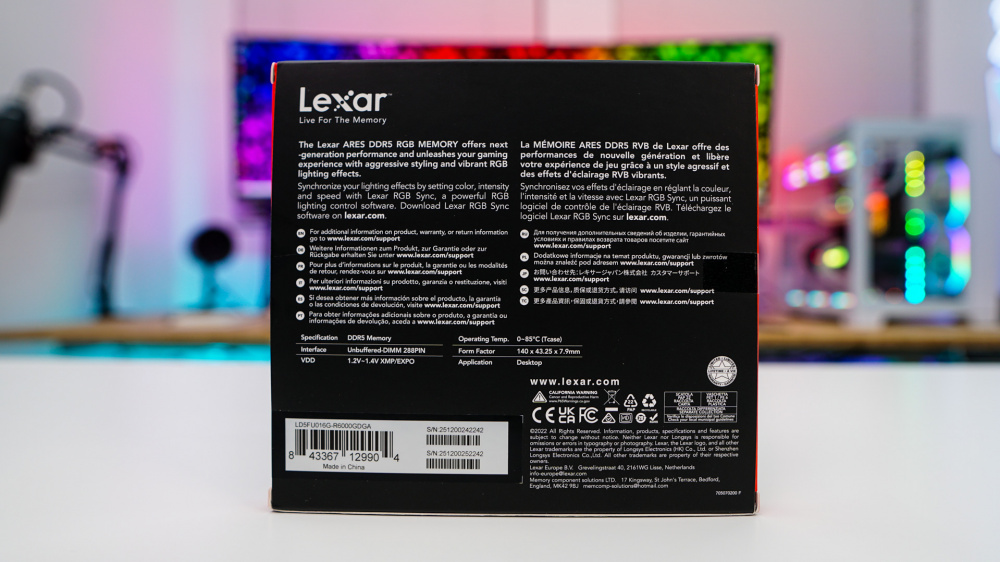 Lexar ARES RGB DDR5-6000 Memory Kit
