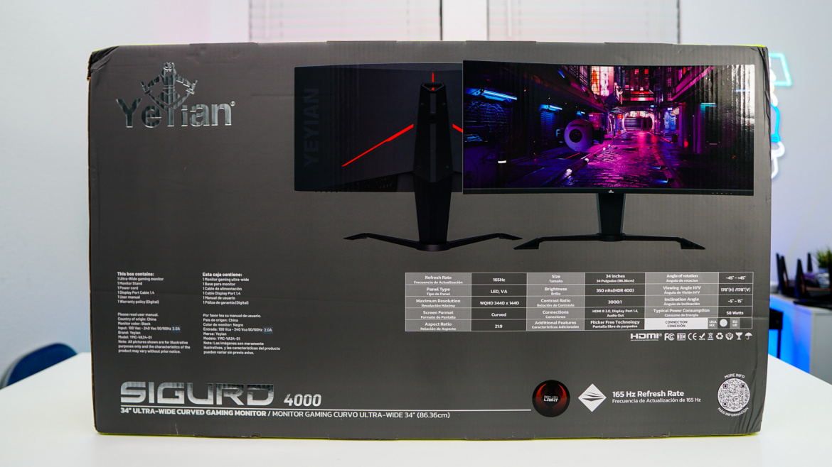 YEYIAN Sigurd 4000 34-inch Gaming Monitor Review | ThinkComputers.org