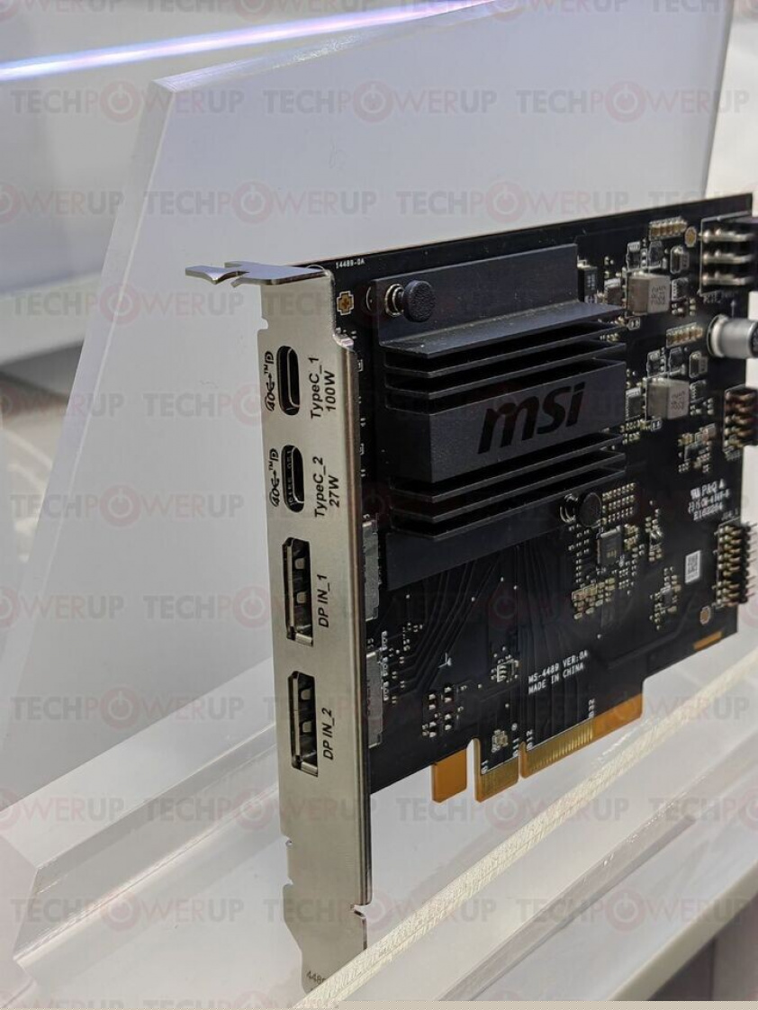 Computer Add In Cards MSI Shows Off First USB4 Add-in Card on the Market | ThinkComputers.org