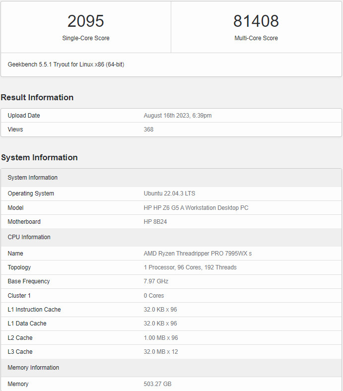 threadripper pro 7995wx specs