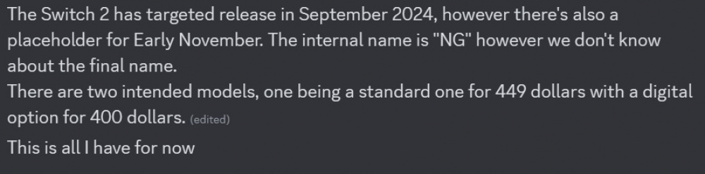 Nintendo Swith 2 rumors