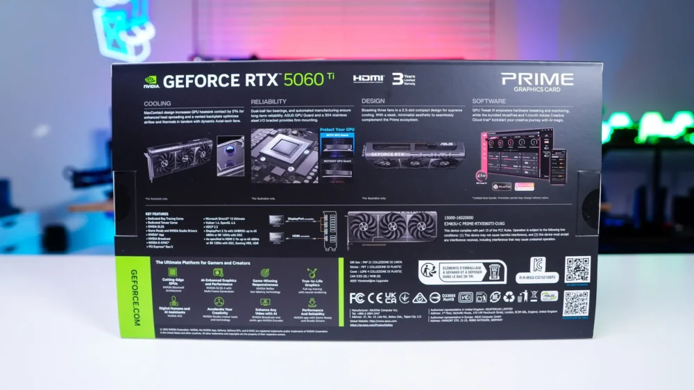 ASUS Prime GeForce RTX 5060 Ti OC Edition 16GB Graphics Card