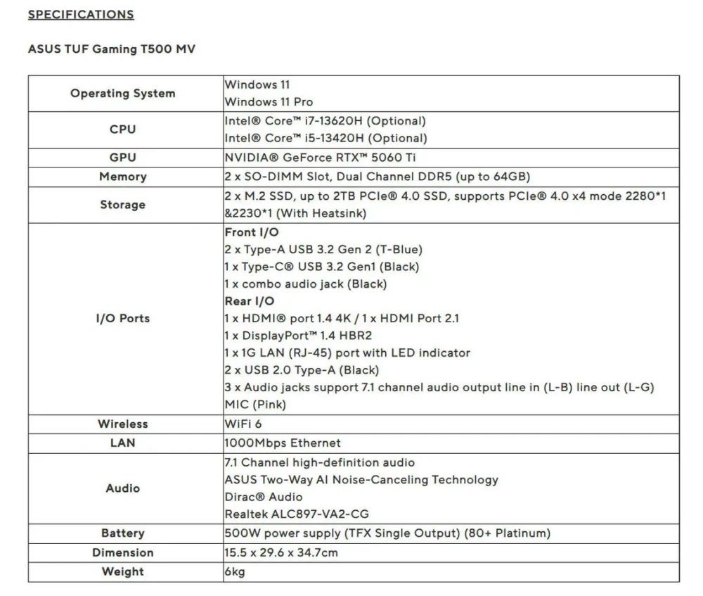 asus tuf t500 5