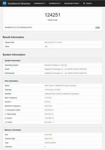 radeon rx 9060 xt geekbench 2