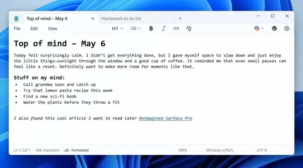 notepad update