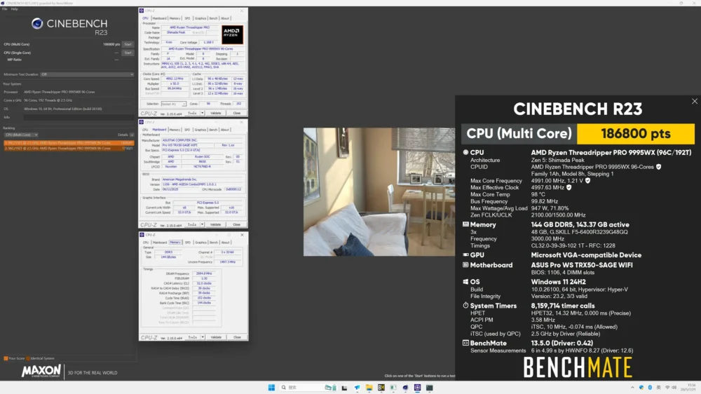 9995WX CINEBENCH 5GHZ