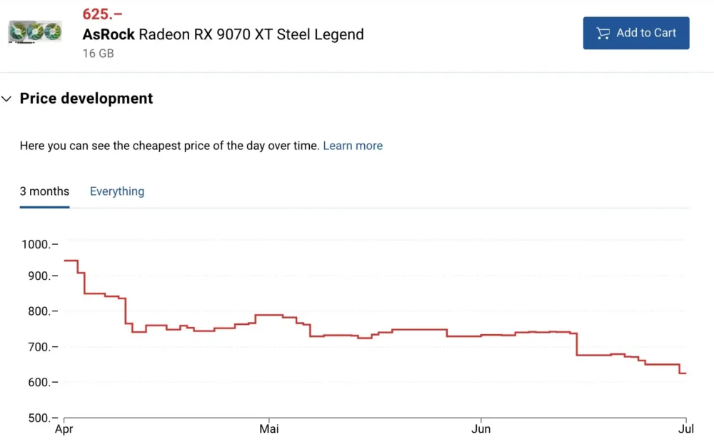 asrock radeon rx 9070 xt price drop