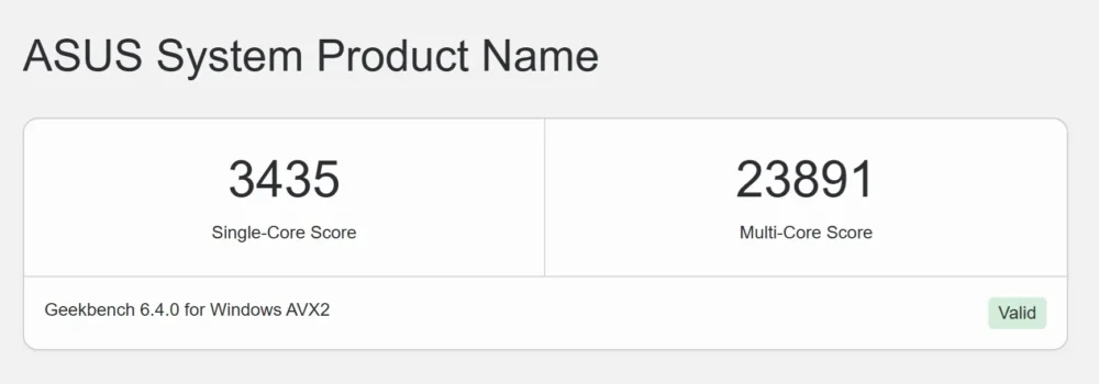 asus rog maximus z890 hero btf geekbench