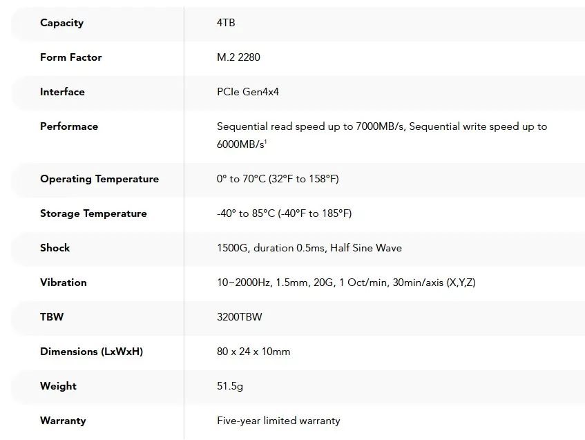 lexar play 2230 se specs
