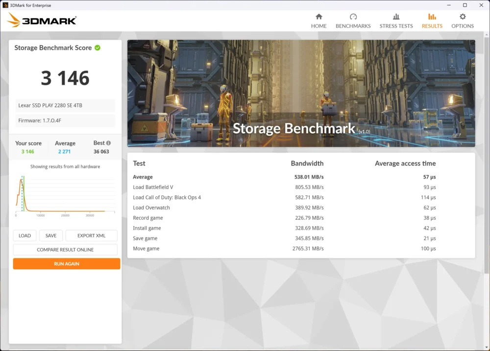 lexar play 2280 se 3dmark storage
