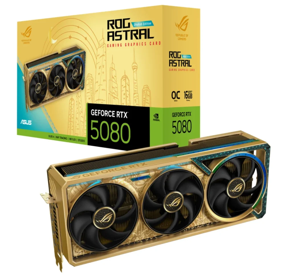 rog astral rtx 5080 dhahab 1