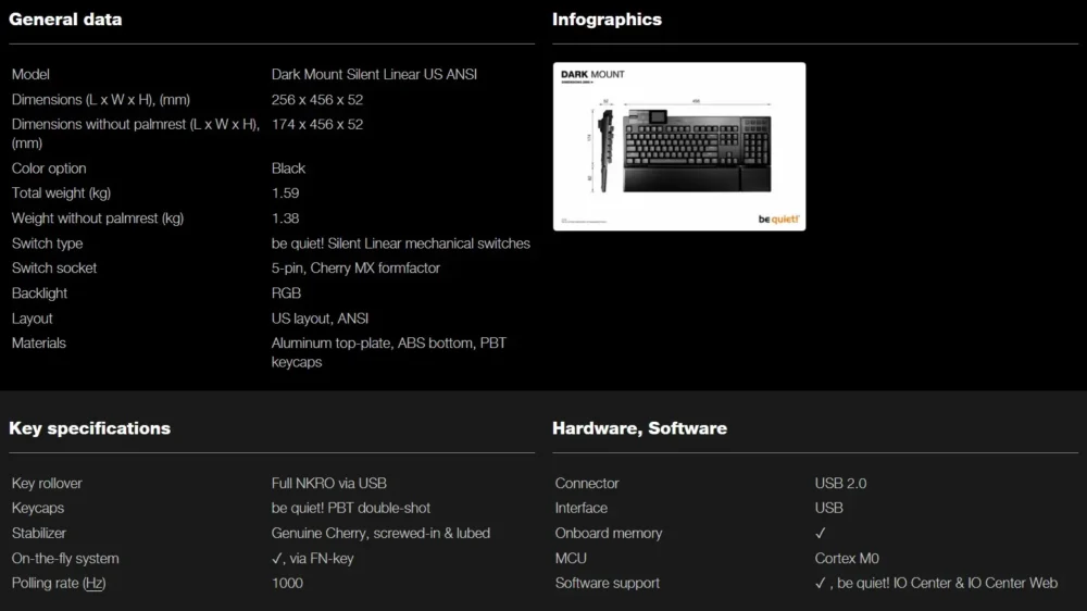 dark mount specs