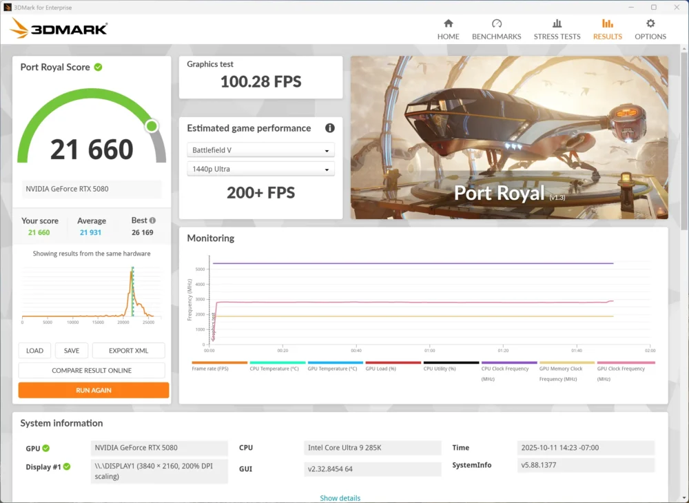 lenovo legion tower t7 3dmark port