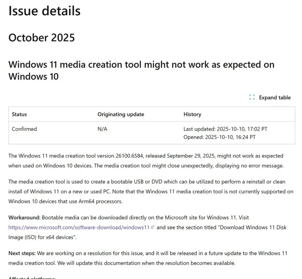 windows10 eol media creation